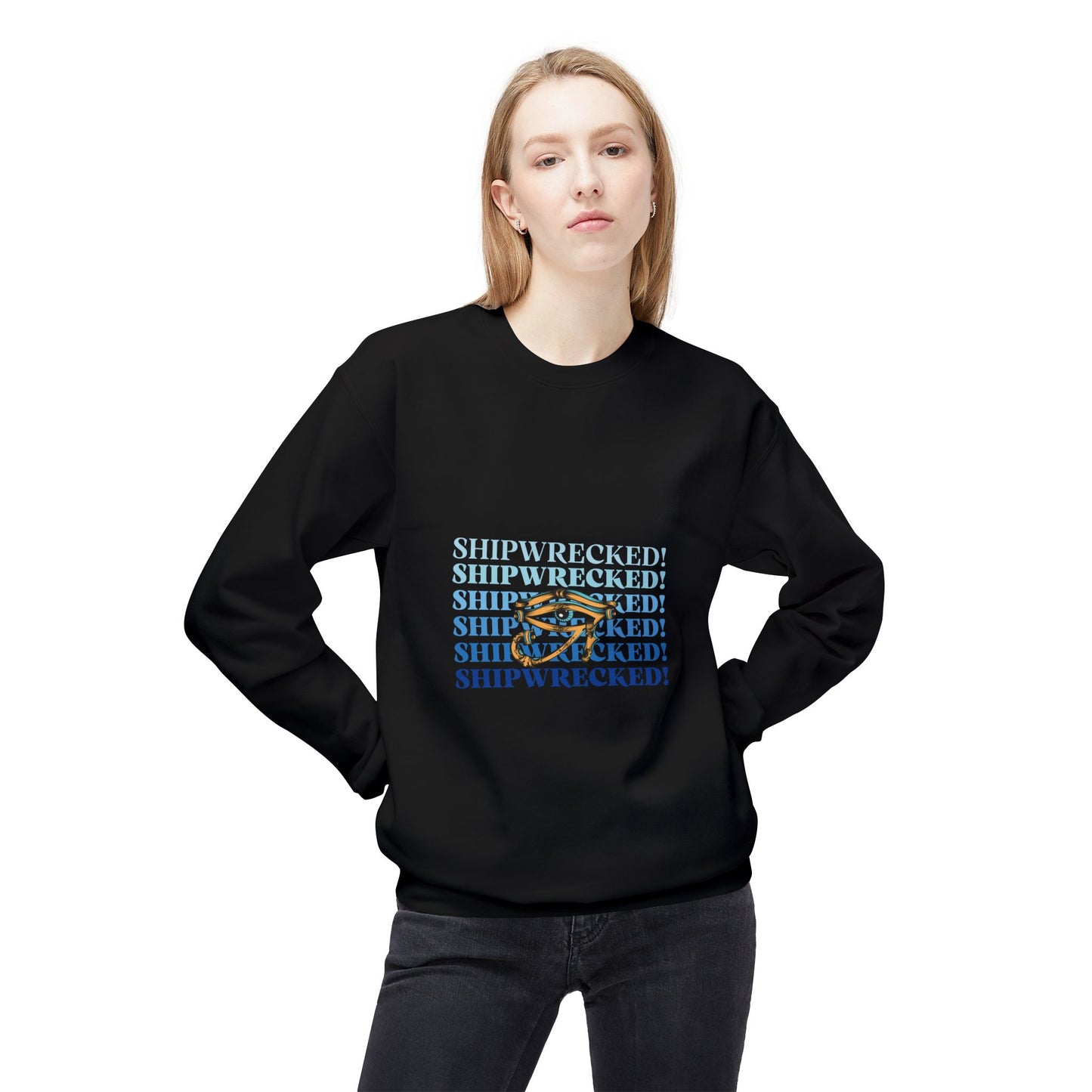 "SHIPWRECKED!" Commemorative Unisex Midweight Softstyle Fleece Crewneck Sweatshirt